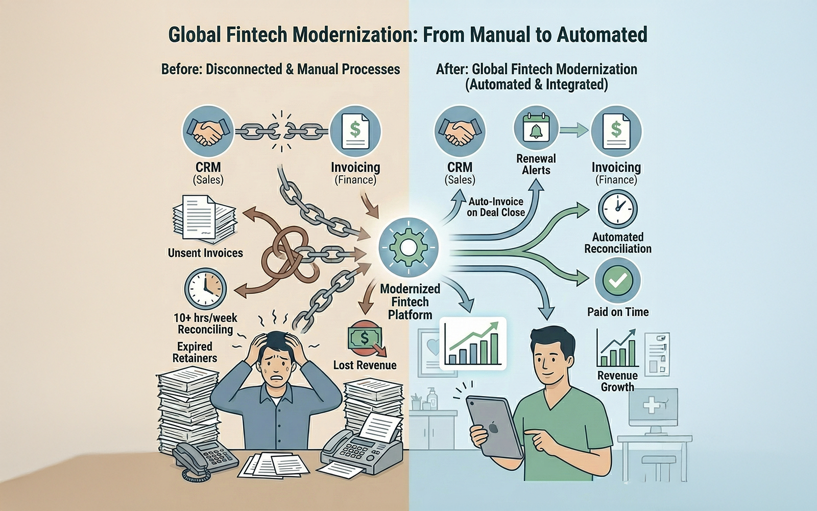 Abstract visualization of global fintech data flows